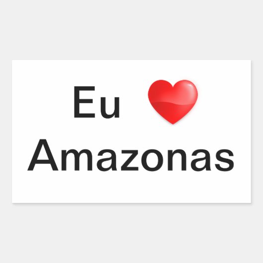 Klebstoff liebe ich Amazonas Rechteckiger Aufkleber (Vorderseite)