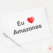 Klebstoff liebe ich Amazonas Rechteckiger Aufkleber (Umschlag)