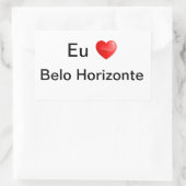 Klebstoff liebe ich Belo Horizonte Rechteckiger Aufkleber (Tasche)