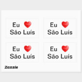 Klebstoff liebe Ich bin Luís Rechteckiger Aufkleber (Blatt)