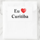 Klebstoff liebe ich Curitiba Rechteckiger Aufkleber (Tasche)