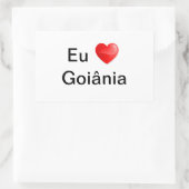 Klebstoff liebe ich Goiânia Rechteckiger Aufkleber (Tasche)