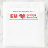 Klebstoff liebe Ich meine Familie Rechteckiger Aufkleber (Tasche)