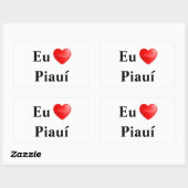 Klebstoff liebe ich Piauí Rechteckiger Aufkleber (Blatt)