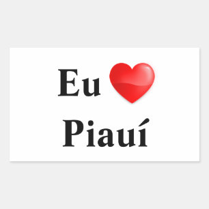 Klebstoff liebe ich Piauí Rechteckiger Aufkleber