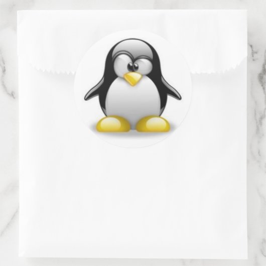 Klebstoff Linux Runder Aufkleber (Tasche)