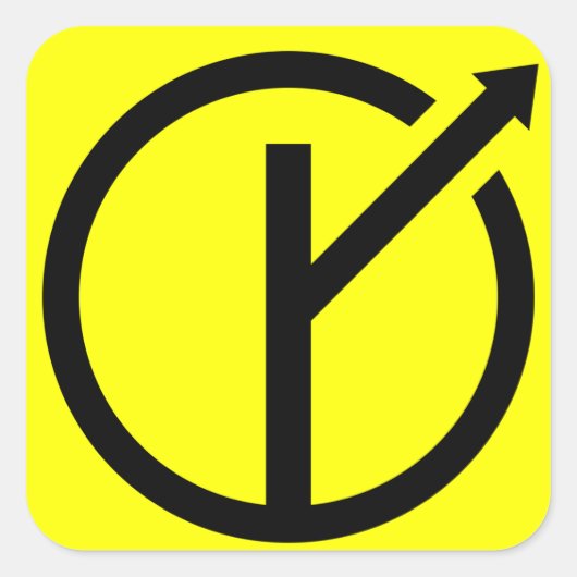 Klebstoff MGTOW - Mann, der den eigenen Weg mäht Quadratischer Aufkleber (Vorderseite)