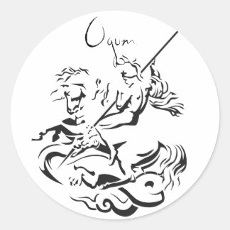 Klebstoff Ogum Runder Aufkleber