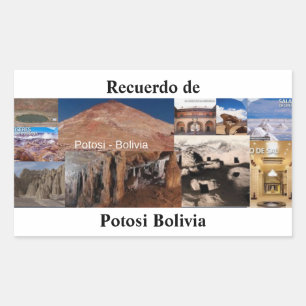 Klebstoff recuerdo Bolivien aus Potosí Rechteckiger Aufkleber