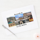 Klebstoff recuerdo Paz Bolivien dortig Rechteckiger Aufkleber (Umschlag)