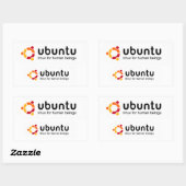 Klebstoff Ubuntu -, wird Linux human sein beings Rechteckiger Aufkleber (Blatt)