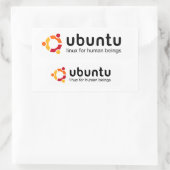 Klebstoff Ubuntu -, wird Linux human sein beings Rechteckiger Aufkleber (Tasche)