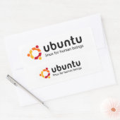 Klebstoff Ubuntu -, wird Linux human sein beings Rechteckiger Aufkleber (Umschlag)