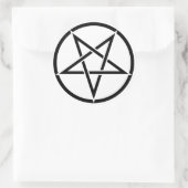 Klebstoff Umkehrt Pentagrama Goétia Runder Aufkleber (Tasche)