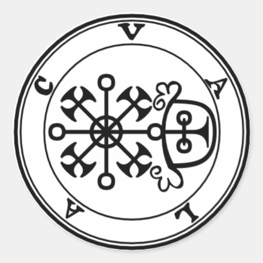 Klebstoff Valac Goétia Runder Aufkleber (Vorderseite)