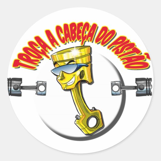 Klebstoffe Handlung Troça das Haupt von „des Runder Aufkleber (Vorderseite)