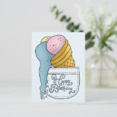 kleckerndes Eis Postkarte (Stehend Vorderseite)
