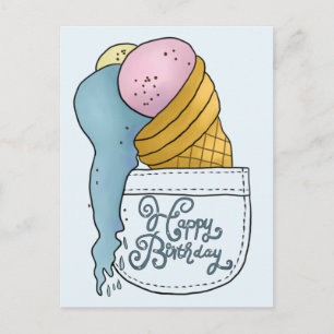 kleckerndes Eis Postkarte