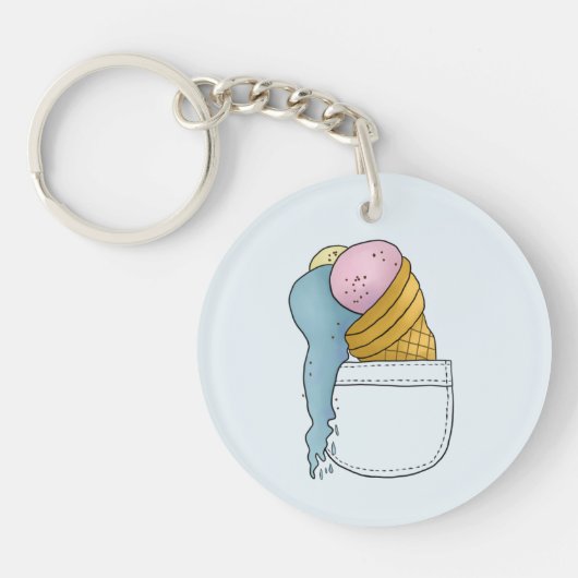 Kleckerndes Eis Schlüsselanhänger (Vorderseite)