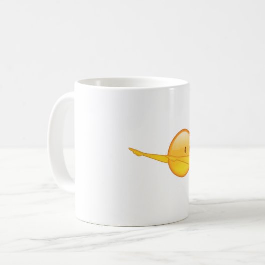 Klecks Emoji Kaffee-Tasse Kaffeetasse (Vorderseite Links)