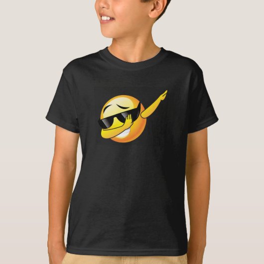 Klecks Emoji scherzt T-Shirt (Vorderseite)