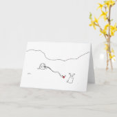 Klecks-Häschen-Gruß-Karte - gehen Sie nicht Karte (Gelbe Blume)