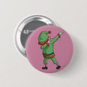 Klecks-Sankt-Elf-lustige Button (Vorne & Hinten)