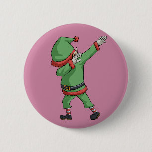 Klecks-Sankt-Elf-lustige Button