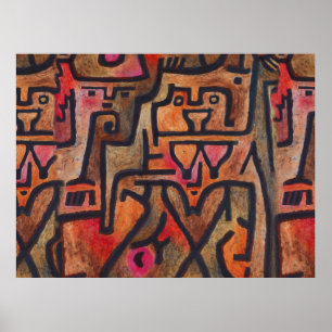 Klee Abstract Roter Abstracter Expressionistischer Poster