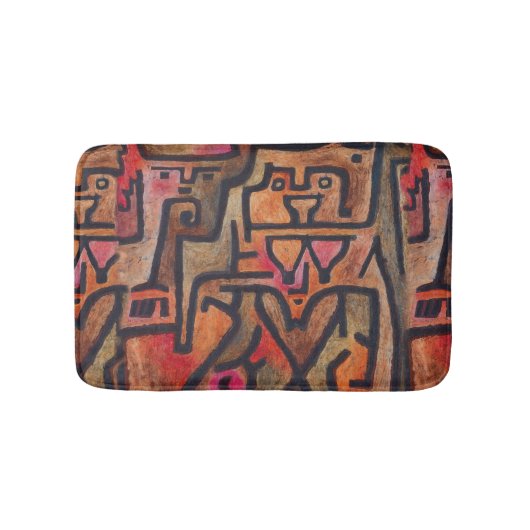 Klee Abstrakt Forest Expressionist Modern Art Badematte (Vorderseite)