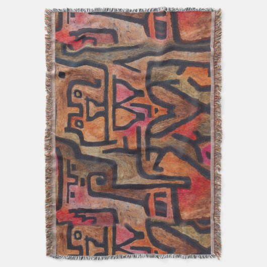 Klee Abstrakt Forest Expressionist Modern Art Decke (Vorderseite Vertikal)