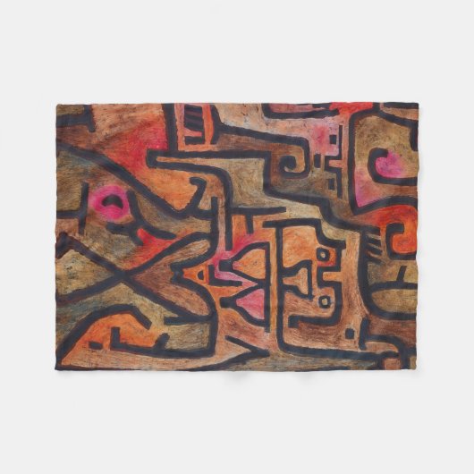 Klee Abstrakt Forest Expressionist Modern Art Fleecedecke (Vorderseite (Horizontal))