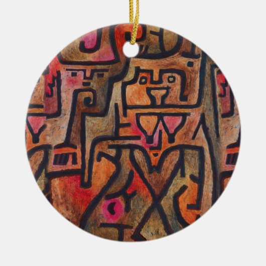 Klee Abstrakt Forest Expressionist Modern Art Keramik Ornament (Vorne)