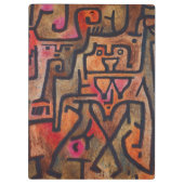 Klee Abstrakt Forest Expressionist Modern Art Klemmbrett (Rückseite)