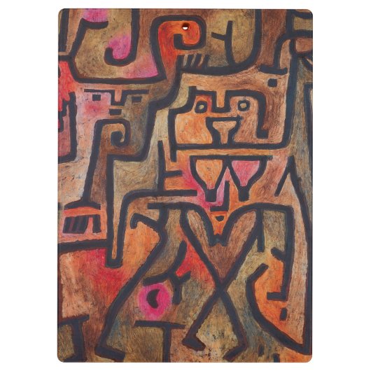 Klee Abstrakt Forest Expressionist Modern Art Klemmbrett (Rückseite)