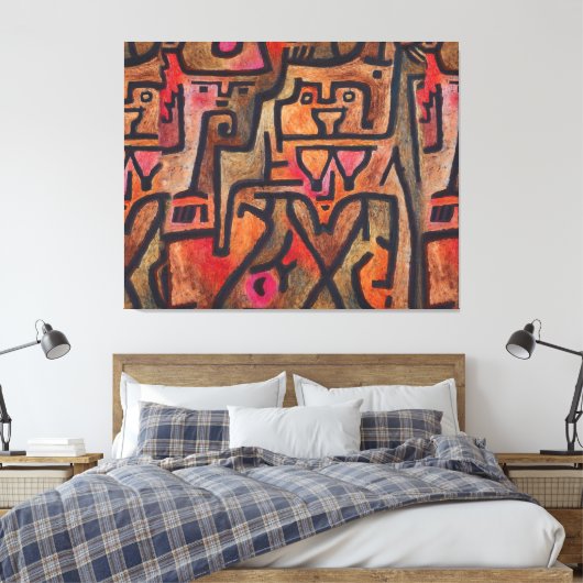 Klee Abstrakt Forest Expressionist Modern Art Leinwanddruck (Insitu (Schlafzimmer))