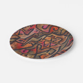 Klee Abstrakt Forest Expressionist Modern Art Pappteller (Schrägansicht)