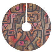 Klee Abstrakt Forest Expressionist Modern Art Polyester Weihnachtsbaumdecke (Vorderseite)