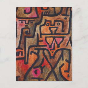 Klee Abstrakt Forest Expressionist Modern Art Postkarte
