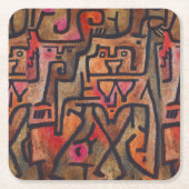 Klee Abstrakt Forest Expressionist Modern Art Rechteckiger Pappuntersetzer (Vorderseite)