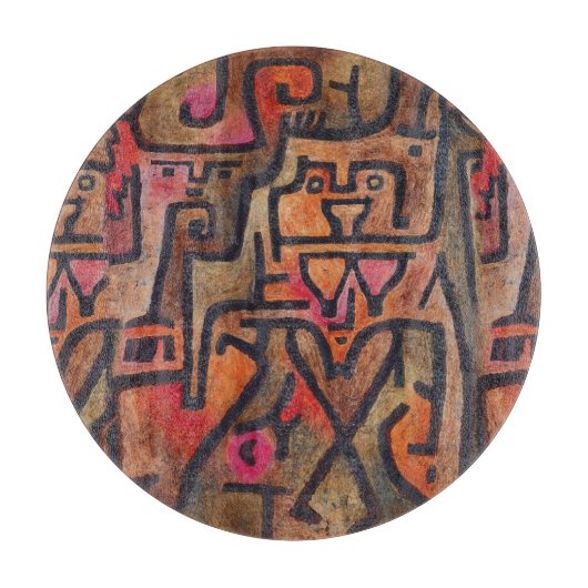 Klee Abstrakt Forest Expressionist Modern Art Schneidebrett (Vorderseite)