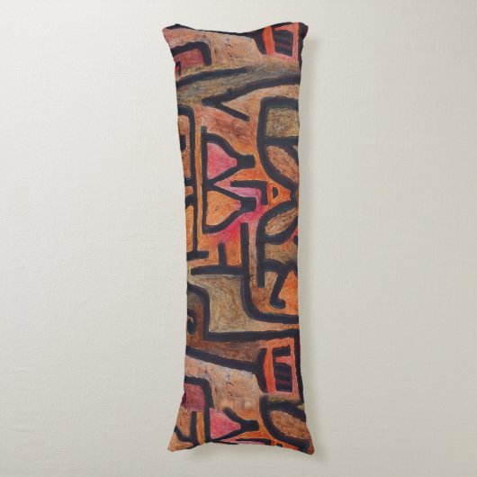 Klee Abstrakt Forest Expressionist Modern Art Seitenschläferkissen (Vorderseite Vertikal)