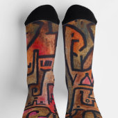 Klee Abstrakt Forest Expressionist Modern Art Socken (Oben)