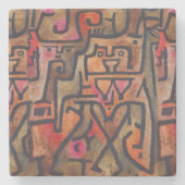 Klee Abstrakt Forest Expressionist Modern Art Steinuntersetzer (Vorderseite)