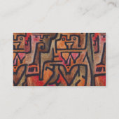 Klee Abstrakt Forest Expressionist Modern Art Visitenkarte (Rückseite)