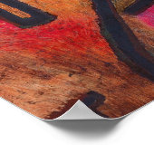 Klee Abstrakt Red Abstrakt Expressionist Nature Poster (Ecke)
