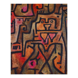 Klee Abstrakt Red Abstrakt Expressionist Nature Poster