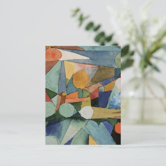 Klee - abstrakte Farbformen Postkarte (Stehend Vorderseite)