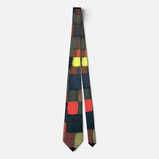 Klee - Abstrakte Farbharmonie mit Quadraten Krawatte (Vorderseite)