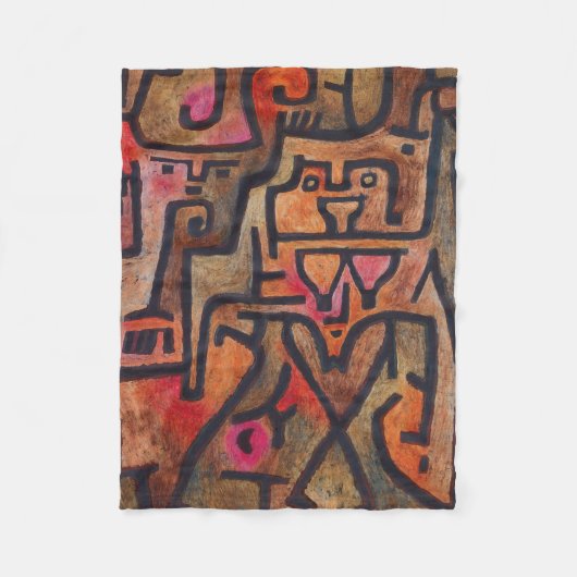 Klee Abstrakter Wald Expressionist Moderne Kunst Fleecedecke (Vorderseite)